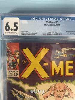 X-Men #15 CGC 6.5 1965