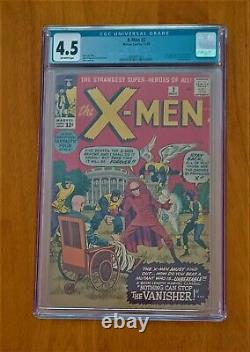 X-Men #2, Nov, 1963, 1st Vanisher, Pre-CGC Photos, Off-White Pages, CGC 4.5