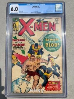 X-Men 3 1964 Marvel Comics CGC F 6.0 1st App Blob 3rd App X-men