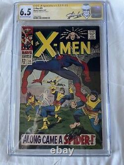 X-Men #35 (1967) CgC SS Stan Lee 1st App Changeling. 1st Spider-man Crossover