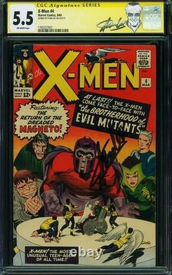 X-Men #4 CGC 5.5? SIGNED STAN LEE Signature? 1st Scarlet Witch 1964 T3 137 cm