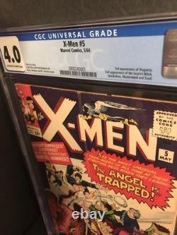 X-Men #5 CGC 4.0 1964 MARVEL COMICS 2nd appearance Scarlet Witch, Quicksilver