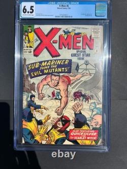 X-Men 6 1964 Marvel Comics CGC F+ 6.5 Cyclops Magneto Namor Scarlet Witch