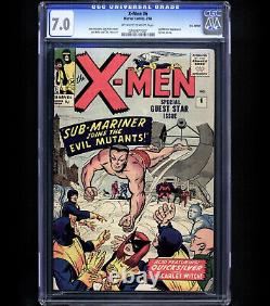 X-Men #6 CGC 7.0 RARE UK PRICE VARIANT 1st SubMariner/X-Men X-over 1964 Stan Lee