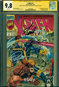 X-men #1 Cgc 9.8 3x Signed Ss By Stan Lee, Jim Lee & Claremont! Wolverine Cover