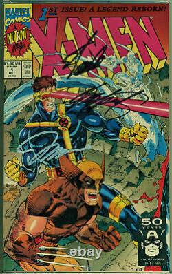 X-men #1 Cgc 9.8 3x Signed Ss By Stan Lee, Jim Lee & Claremont! Wolverine Cover