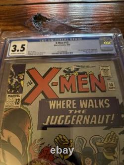 X-men #12 Cgc 4.0 And #13 Cgc 3.5 Marvel 1965 First Appearance Of Juggernaut